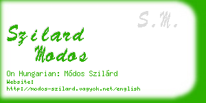szilard modos business card