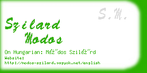 szilard modos business card
